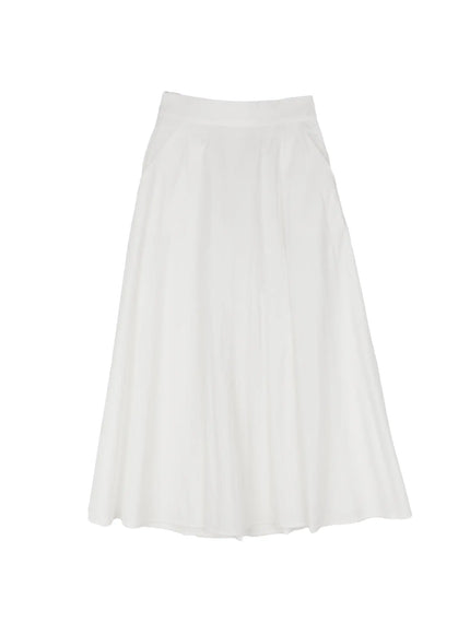 flared-flowy-midi-skirt-cu513 / White