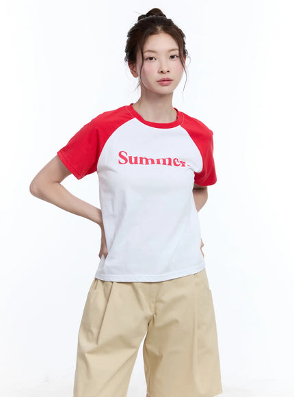 raglan-graphic-tee-cu513 / Red