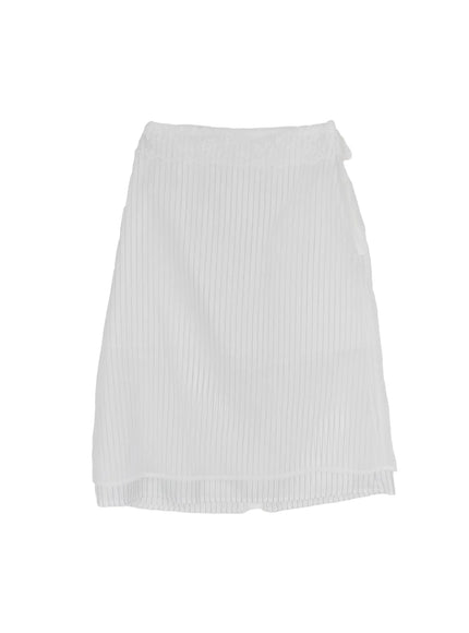 layered-sheer-midi-skirt-cm516 / White