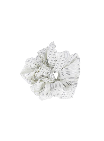 essential-striped-scrunchie-cl514 / White