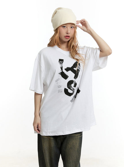 oversized-graphic-t-shirt-cy506 / White