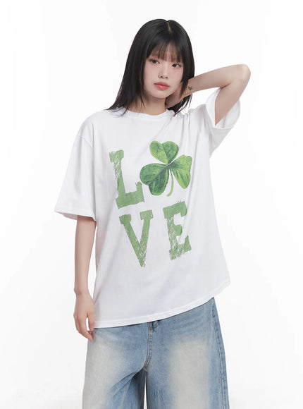 lucky-graphic-tee-cu519 / White