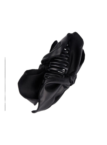 Eco-Leather Bow Claw Clip F502