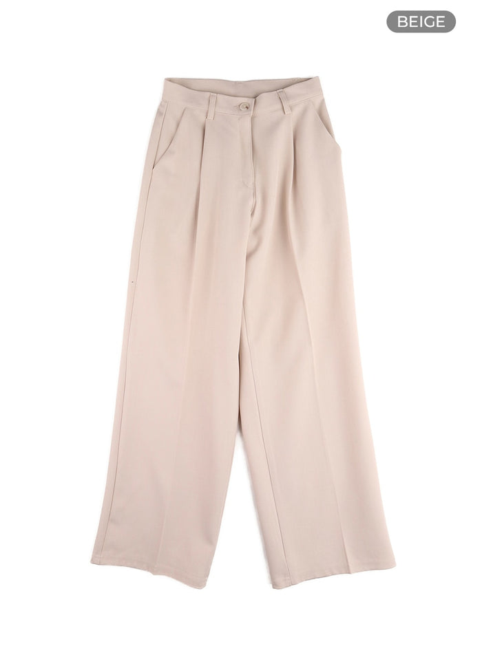 basic-wide-trousers-om408 / Beige