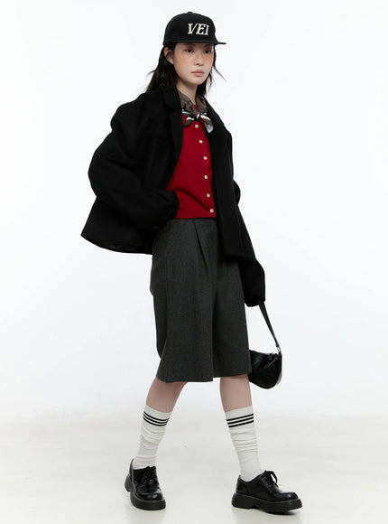 oversized-crop-blazer-cn513 / Black