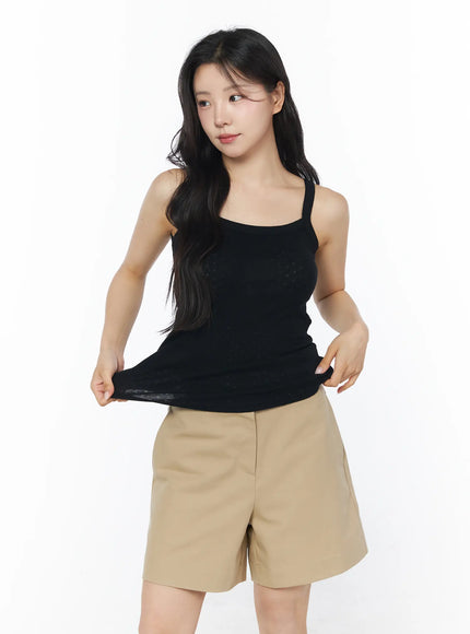 scoop-neck-tank-top-cy522 / Black