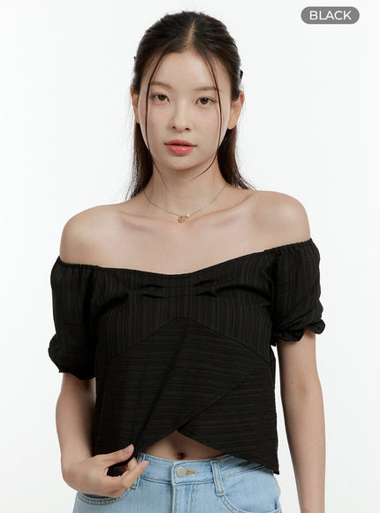 off-shoulder-crop-blouse-ol430 / Black