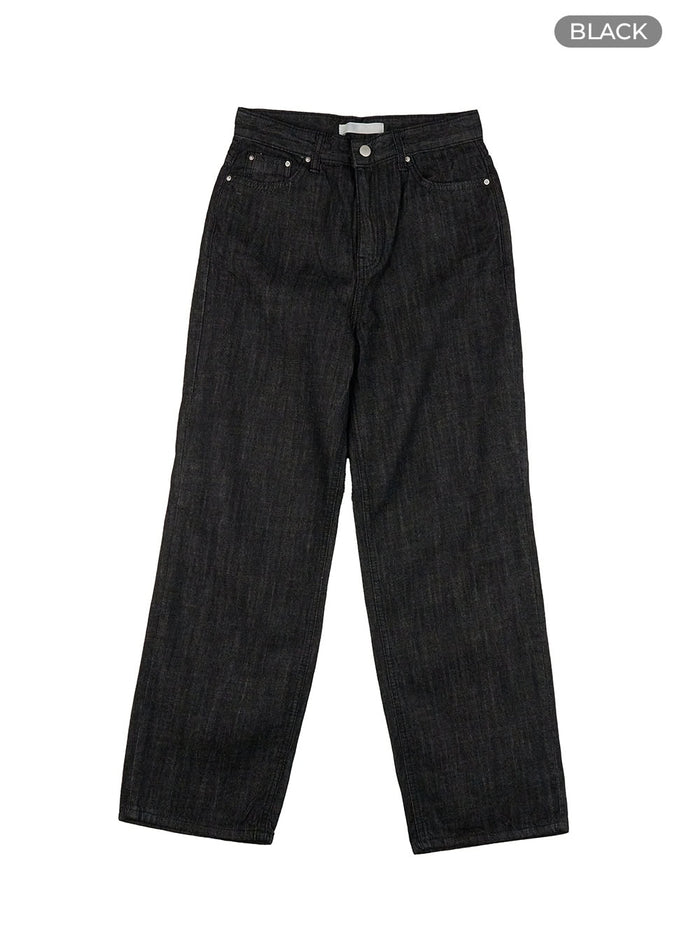summer-light-washed-denim-jeans-ou407 / Black