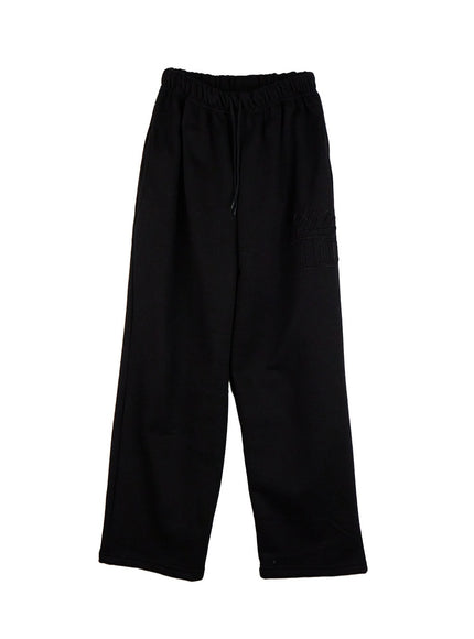 comfy-patch-wide-fit-sweatpants-cd404 / Black