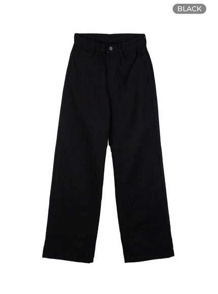 wide-fit-cotton-trousers-oo429 / Black