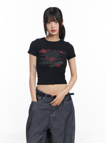 kiss-graphic-slim-fit-tee-cy514 / Black