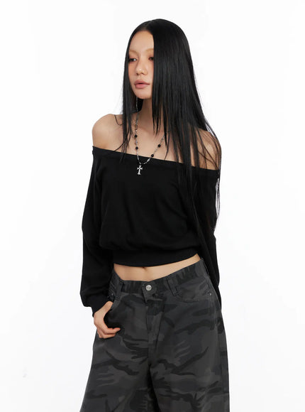 Casual Off-Shoulder Pullover CS511
