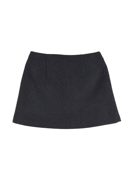 wool-blend-mini-skirt-on408 / Black