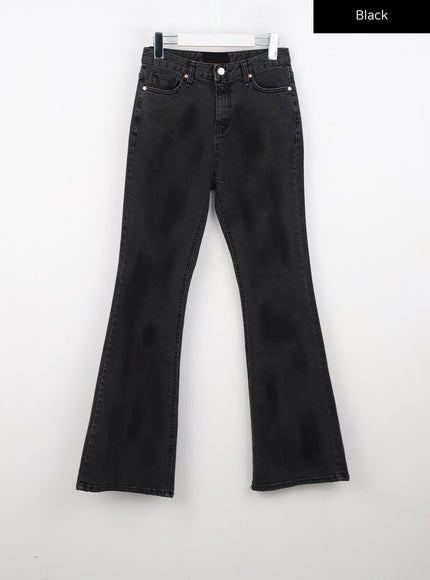 slim-fit-flare-jeans-cn303 / Black