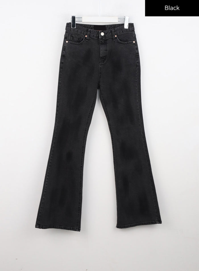slim-fit-flare-jeans-cn303 / Black