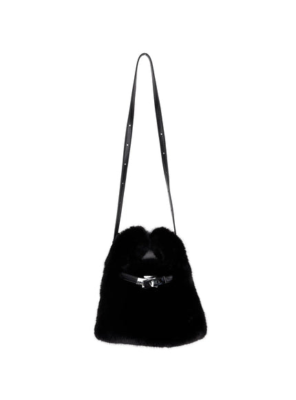 Faux-Fur Buckle Crossbody Bag CD501