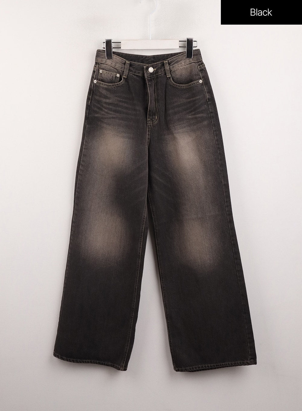 wide-leg-denim-trousers-cj415 / Black