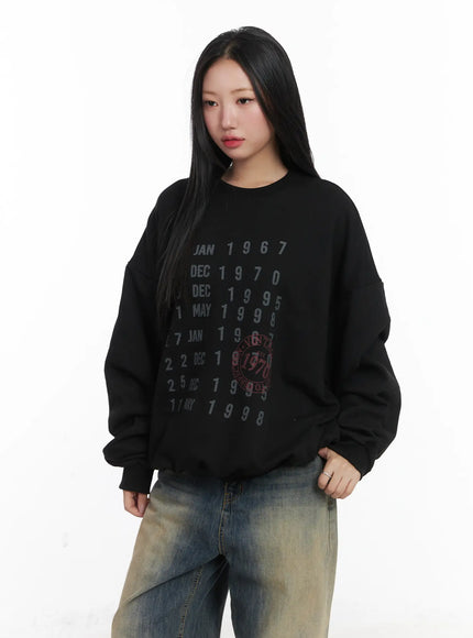 comfy-graphic-oversized-sweatshirt-cd530 / Black
