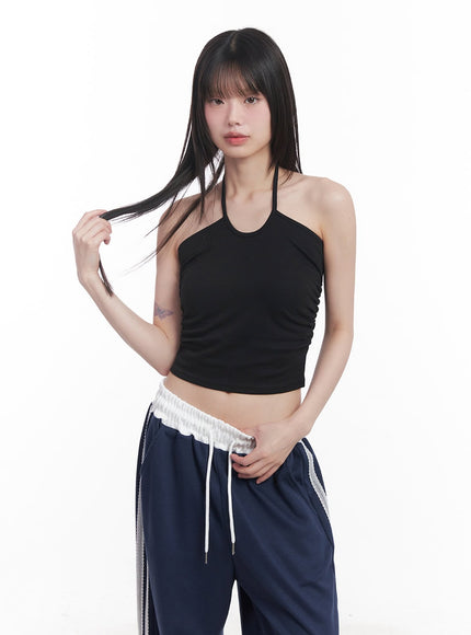 slim-fit-halter-cami-cu506 / Black
