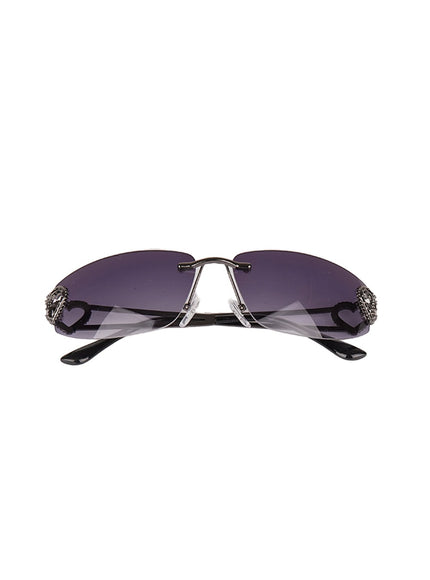 double-hearts-cupid-sunglass-ca509 / Black