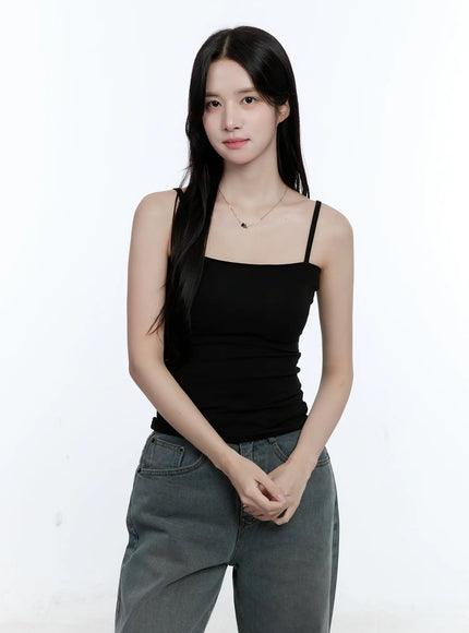 basic-cotton-blend-stretch-cami-cg512 / Black