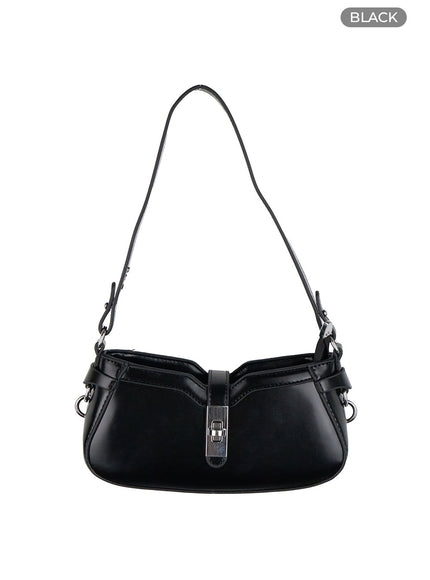 buckle-shoulder-bag-ol430 / Black