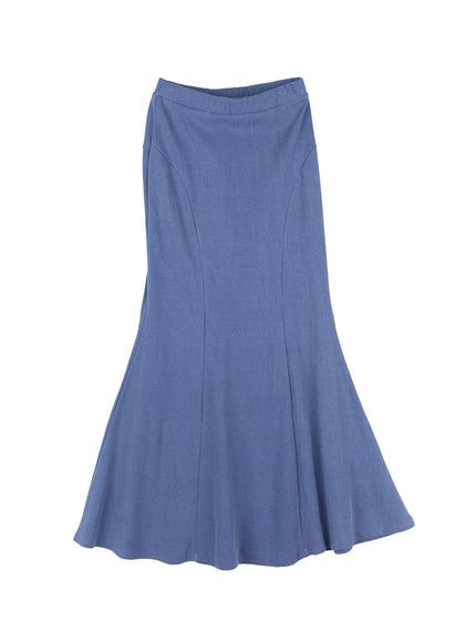 grey-bodycon-maxi-skirt-cl518 / Blue