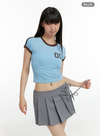 blokecore-raglan-crop-tee-cl422 / Blue