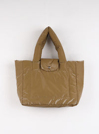 padded-shoulder-tote-bag-oj417 / Brown