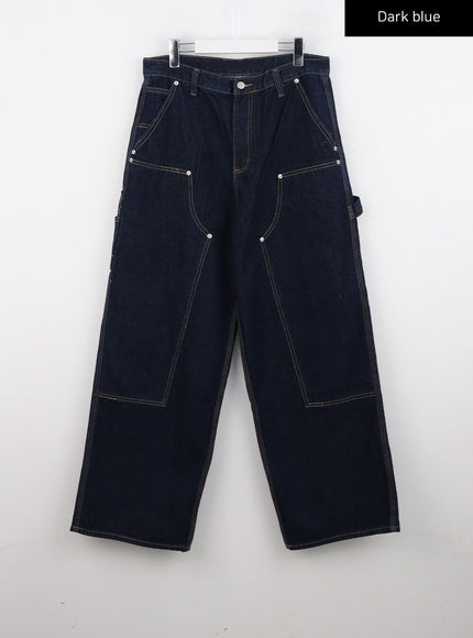 low-rise-pocket-pants-cn324 / Dark blue