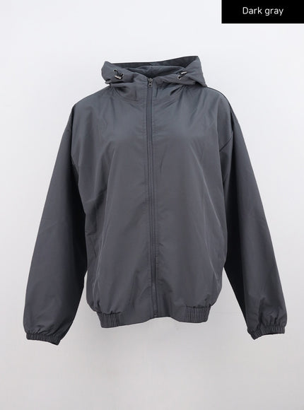 loose-fit-zip-up-jacket-co327 / Dark gray