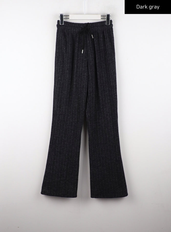 wool-blend-elastic-waist-wide-leg-pants-cd319 / Dark gray