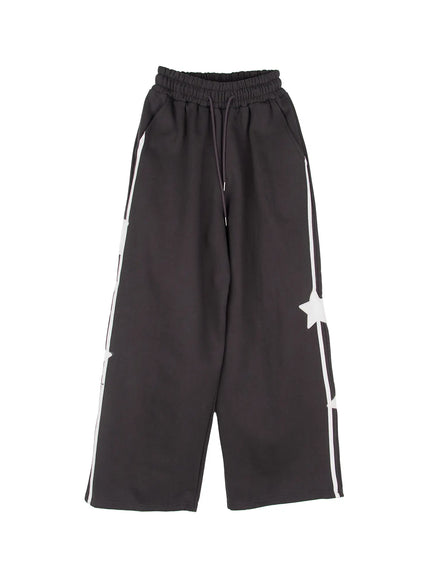wide-leg-fleece-track-pants-cj512 / Dark gray