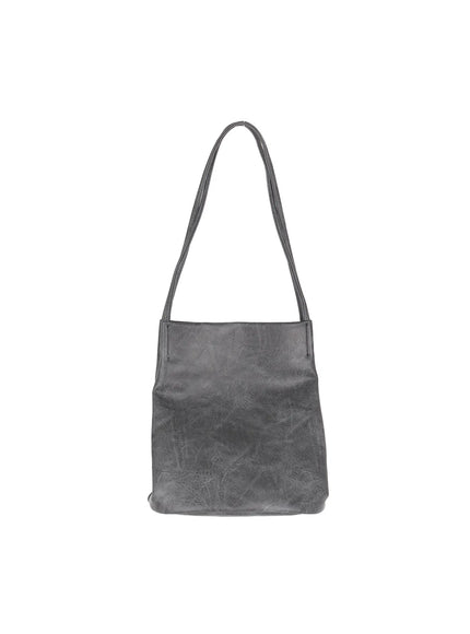 faux-leather-classic-shoulder-bag-cu513 / Dark gray