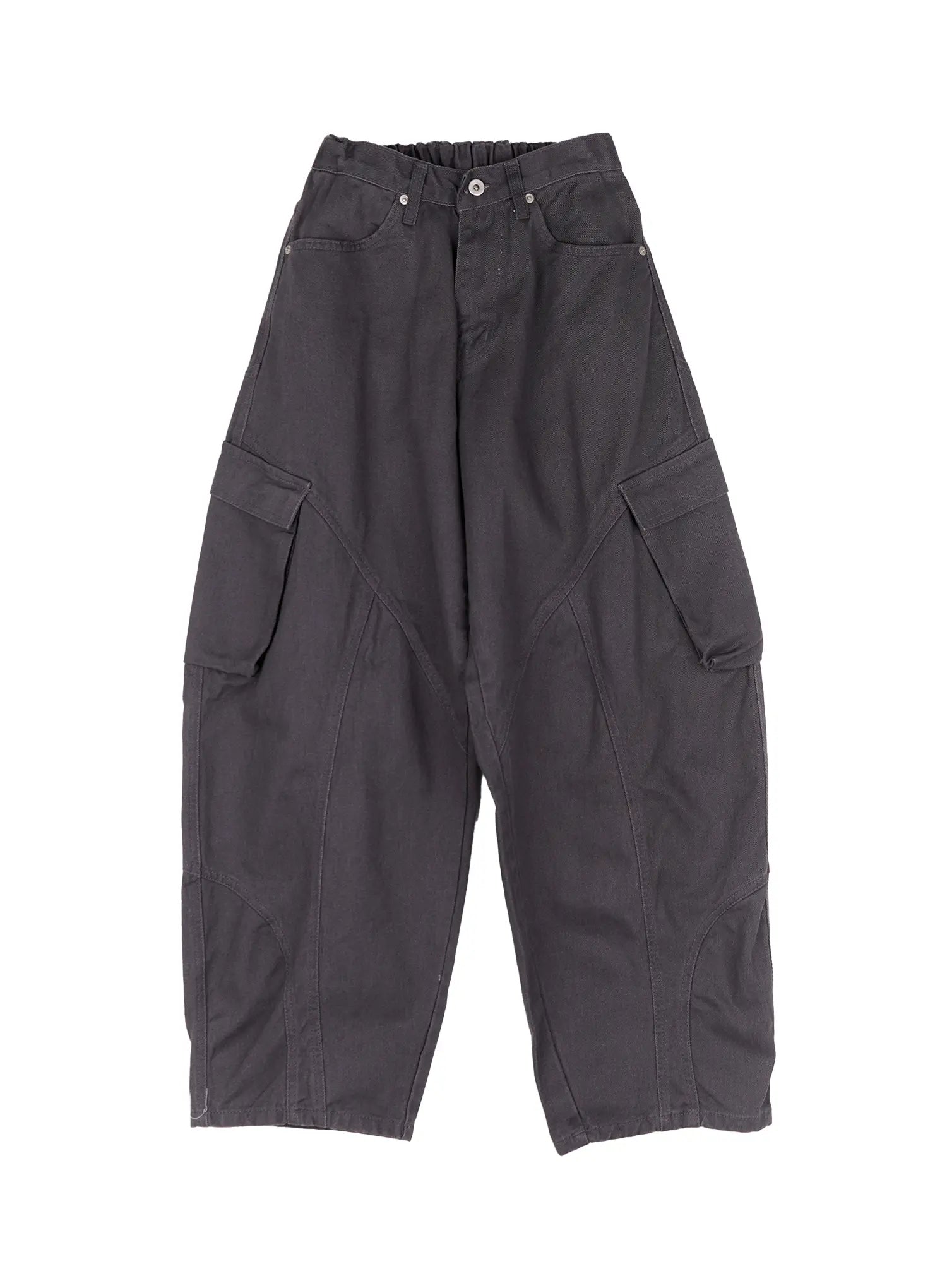 pigment-cargo-wide-leg-pants-cn506 / Dark gray