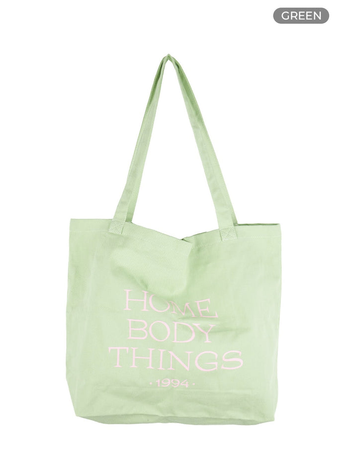 lettering-tote-bag-ou413 / Green