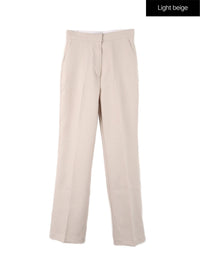 basic-straight-fit-tailored-pants-of419 / Light beige