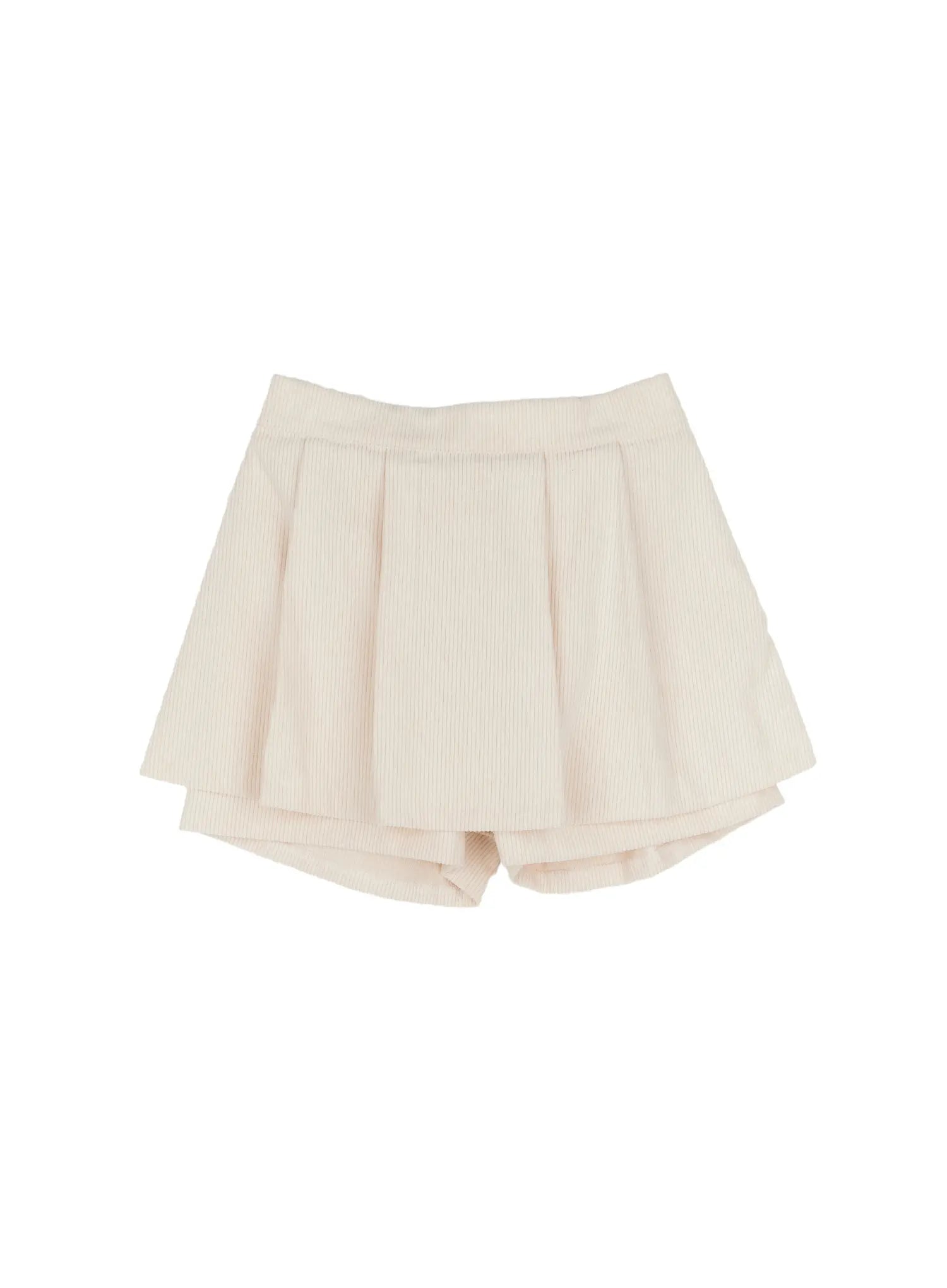 classic-pleated-mini-skirt-cn527 / Light beige