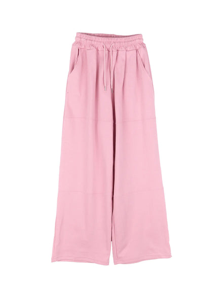 baggy-wide-leg-sweatpants-cu526 / Pink