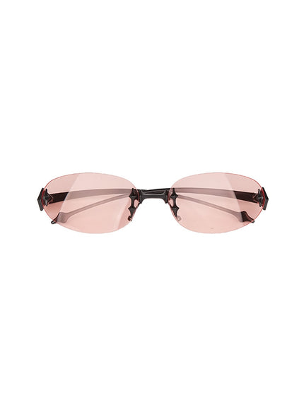 oval-frame-sunglasses-ca518 / Pink