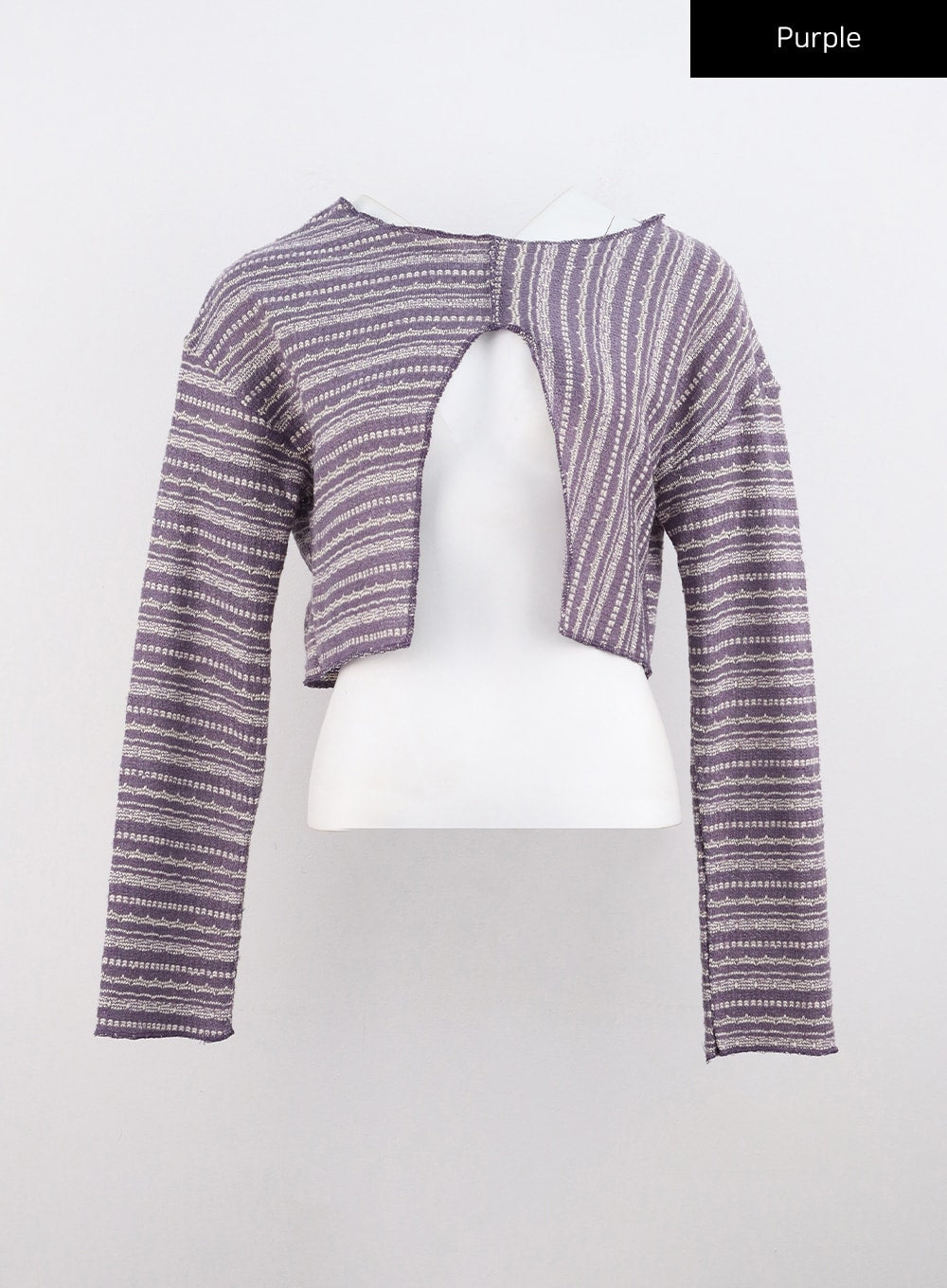 front-cut-out-knit-top-co313 / Purple