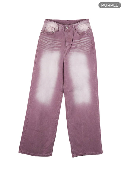 holly-wide-washed-baggy-jeans-cs419 / Purple