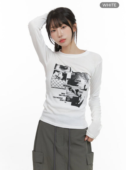 graphic-bliss-long-sleeve-cs403 / White