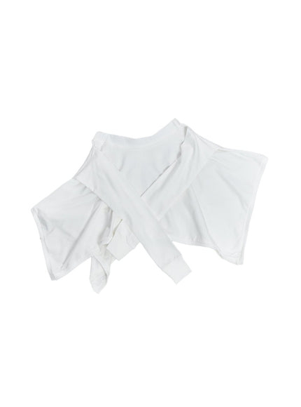 tied-layering-handkerchief-midi-skirt-ca521 / White