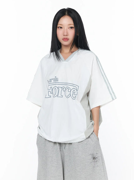 oversized-track-t-shirt-cy513 / White