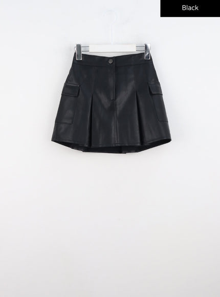 faux-leather-pleated-mini-skirt-cn317