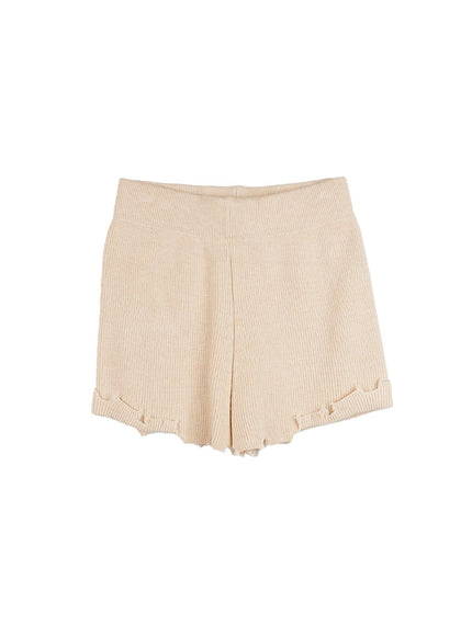 slim-fit-polyester-shorts-cn406 / Beige