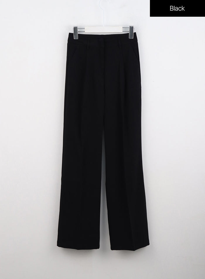 pintuck-wide-fit-tailored-pants-on303 / Black