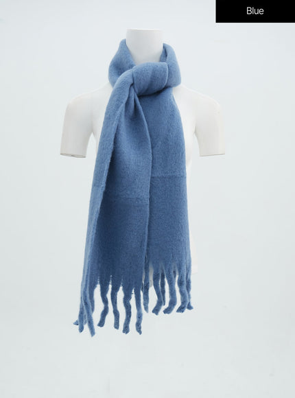 bold-tassel-scarf-in316 / Blue