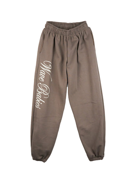 graphic-lettering-sweatpants-cn416 / Brown